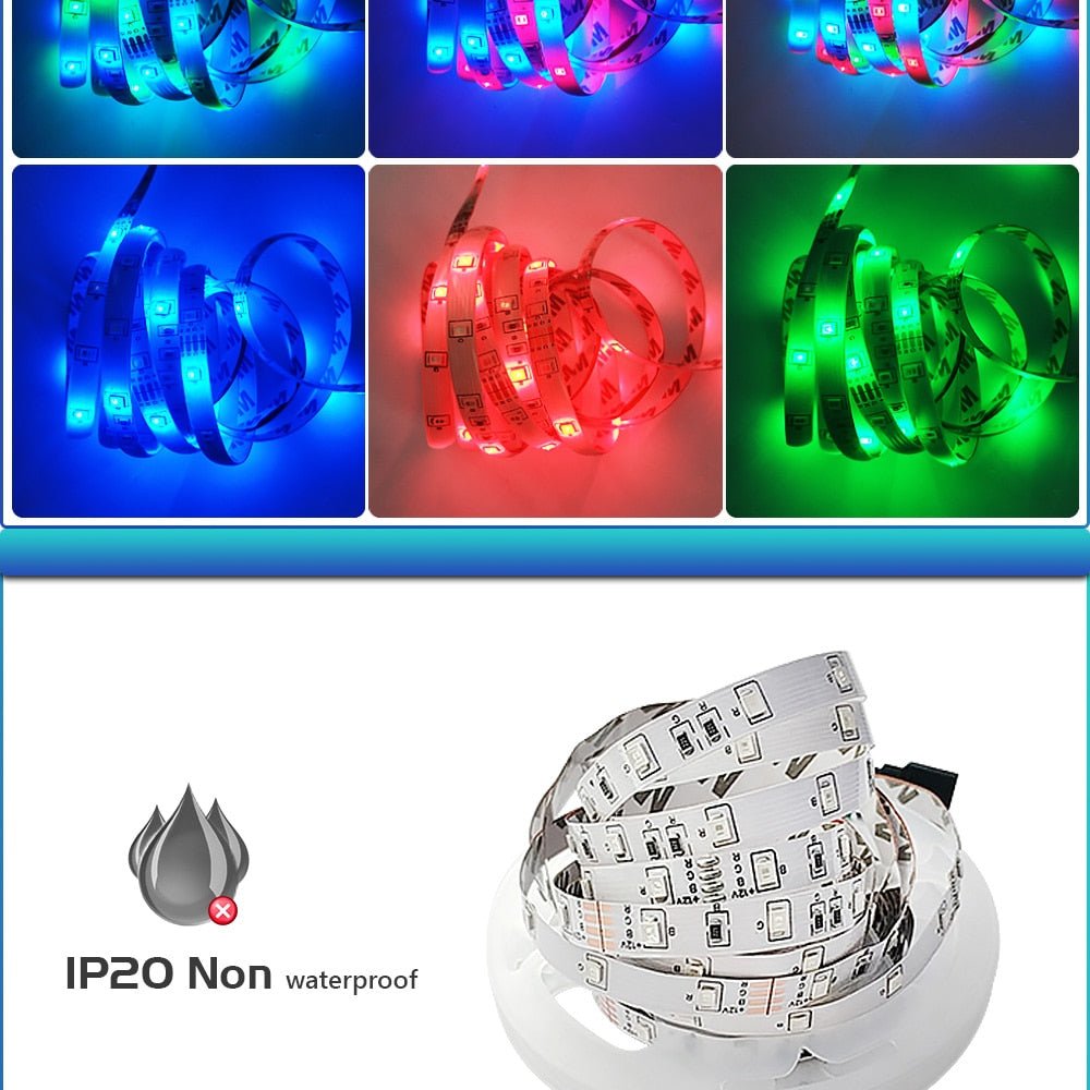 Bluetooth LED Strip RGB Light Tape | Waterproof LED Light Diode Ribbon Flexible with Bluetooth remote image 5