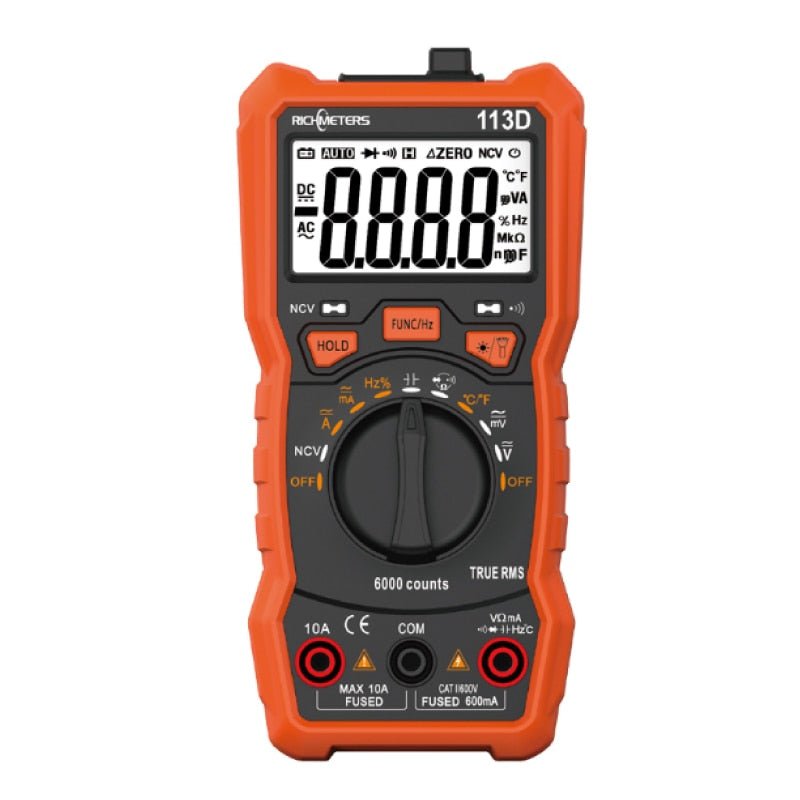 RICHMETERS RM113D NCV Digital Multimeter 6000 counts Auto Ranging AC/DC Voltage meter image 2