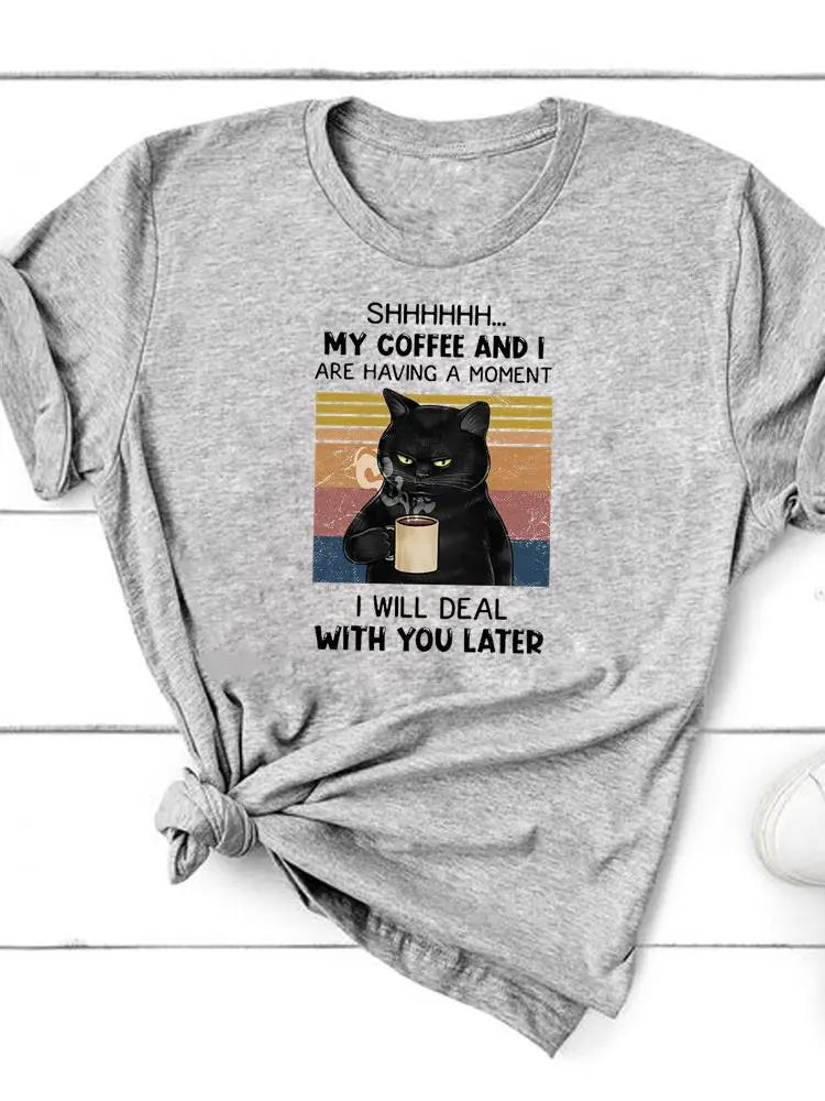 Paw Cat Dog Love Heart Graphic T-Shirt | Women‚Äôs Summer Fashion Short Sleeve Tee - ESL28124, XXXL image