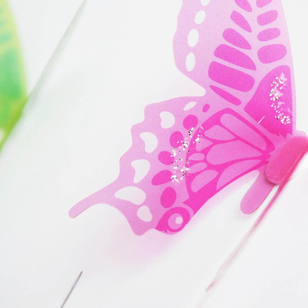 18pcs/lot 3d Effect Crystal Butterfly Wall Sticker For Kids Room image 14