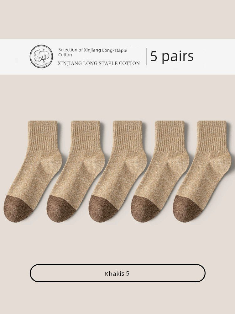 Socks Men's Pure Cotton Sweat Absorbing Breathable Spring, Autumn and Winter Socks image 13