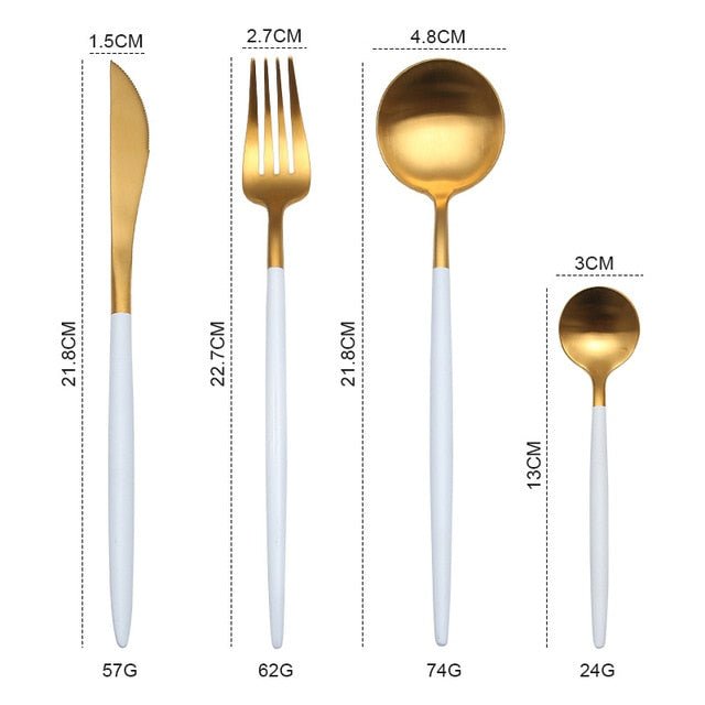 Gold Stainless Steel Cutlery Set image 23