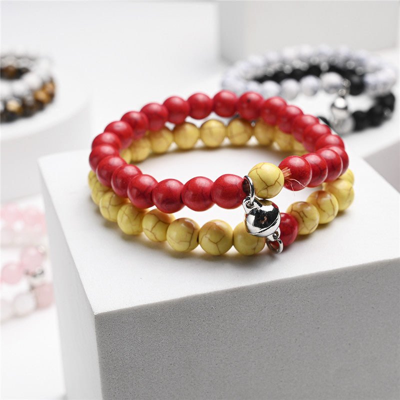 2Pcs/Set Couples Classic Natural Stone Beaded Bracelets image 9