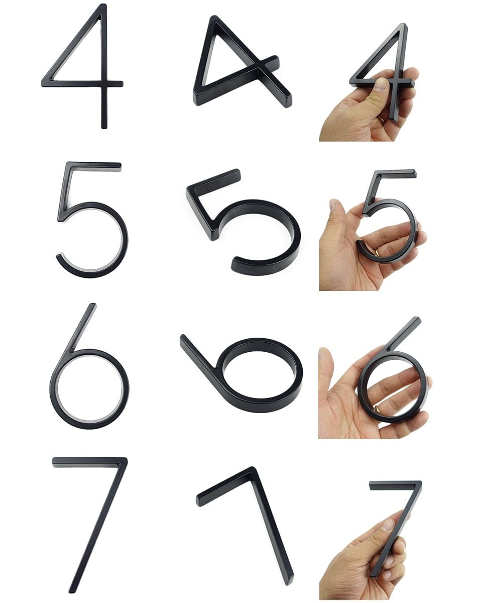 125mm Big Modern Floating House Number and Letters image 21