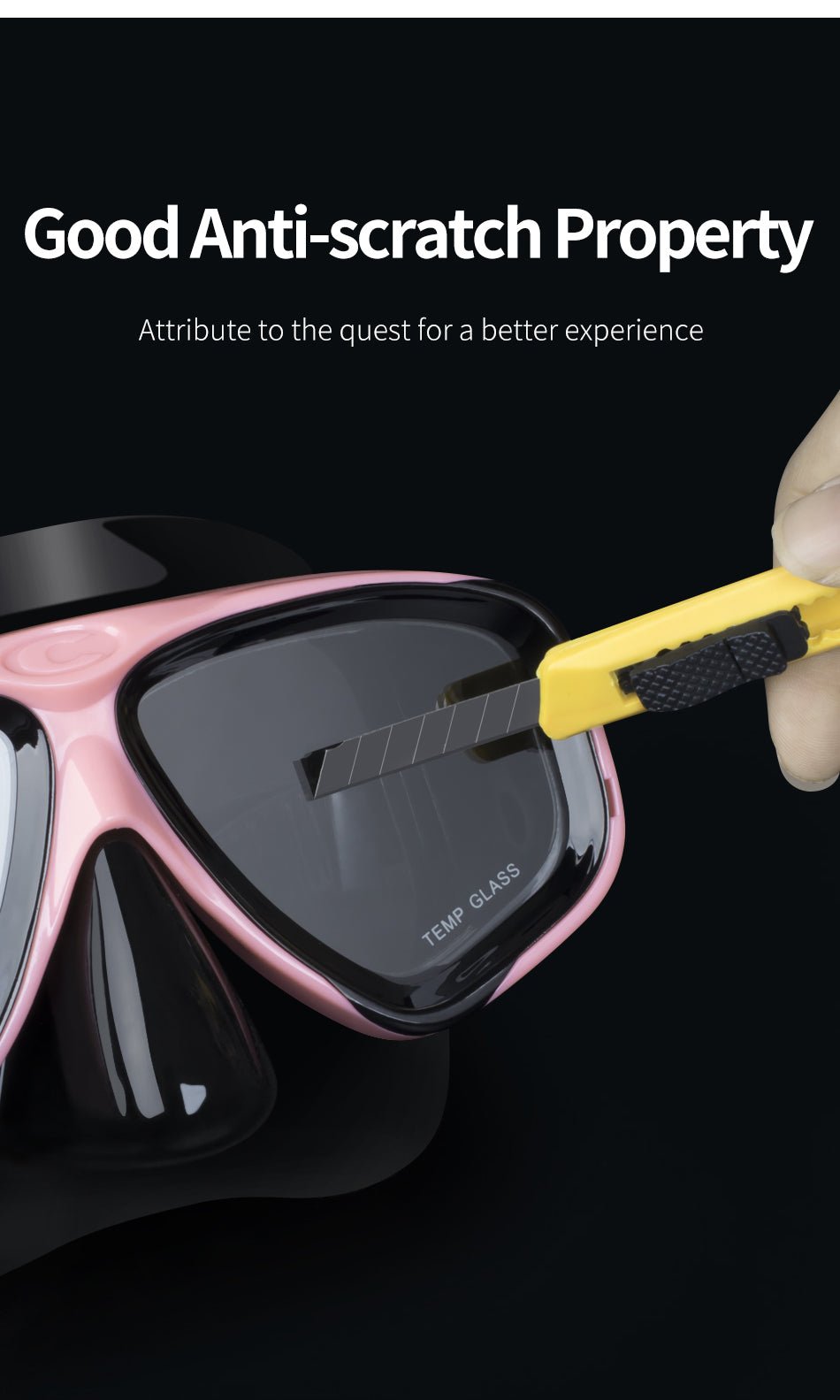 COPOZZ Scuba Diving Mask Set Anti Fog Goggles with Snorkel Glasses Tube Adjustable Strap for Women Men Adult Swimming Mask image 7