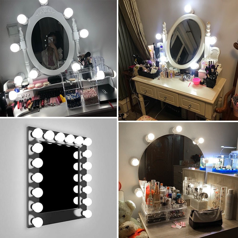 LED Makeup Mirror Light Bulb | Stepless Dimmable Wall Lamp Kit for Dressing Table image 0