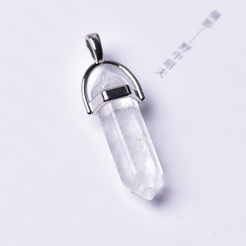 1PC Natural Amethyst Rose Quartz Crystal Point Pendant image 12