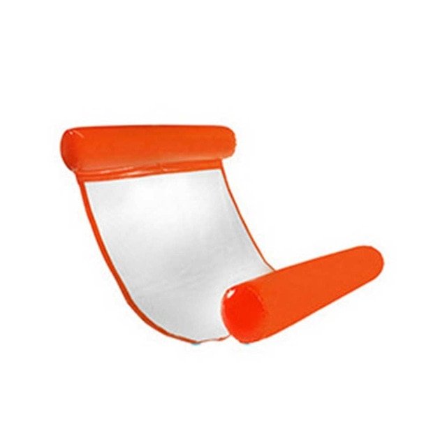 Water Hammock Inflatable Floating Swimming Recliner Mattress - Orange image