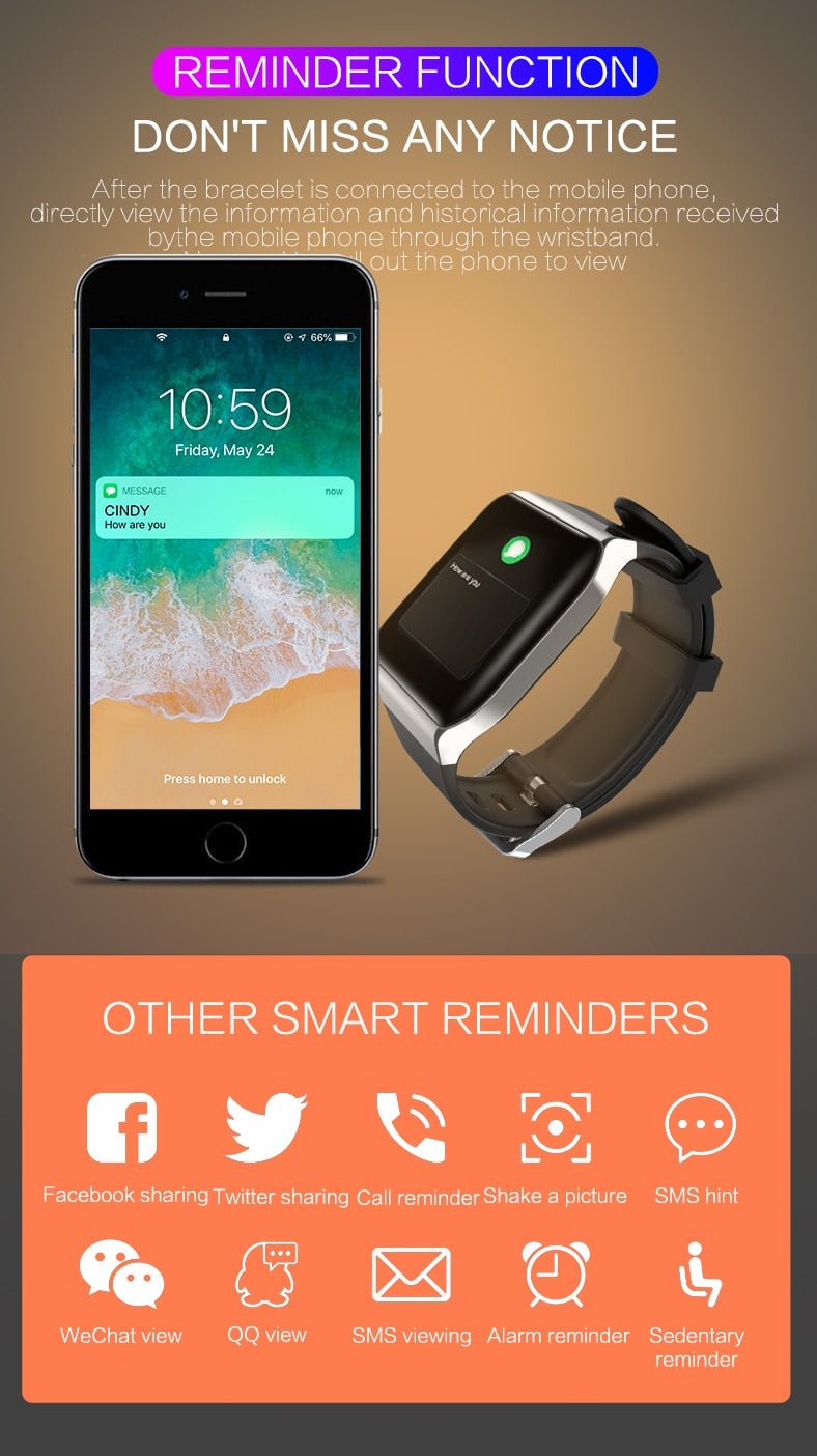 KSUN Bracelet Band Smartwatch With Heart rate monitor image 4