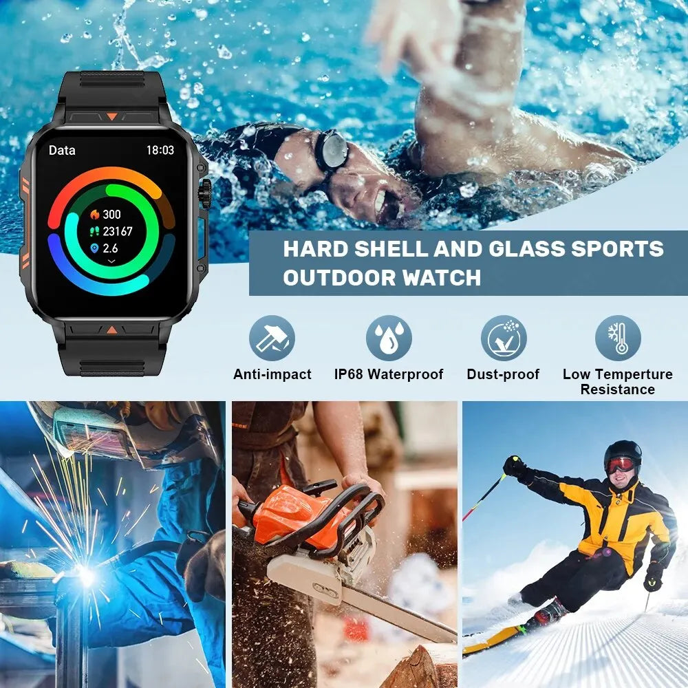 LIGE 1.95” Smartwatch | IP68 Waterproof Health & Fitness Monitor for Men and Women image 2