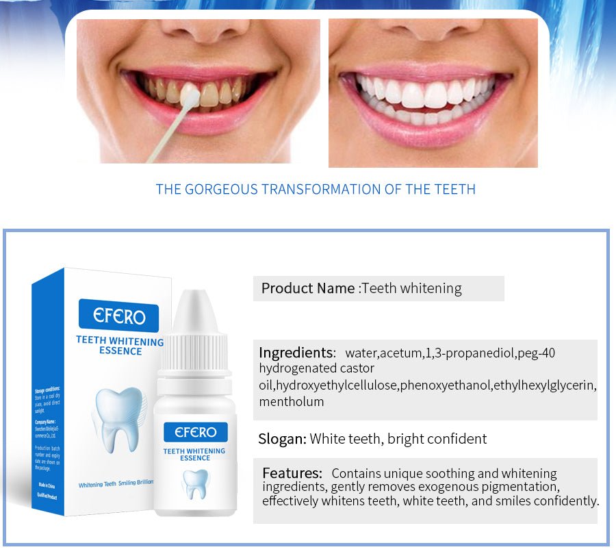 EFERO Teeth Whitening Essence Powder For Clean Oral Hygiene Whiten Teeth Remove Plaque Stains Fresh Breath Oral Hygiene Dental Tools image 5