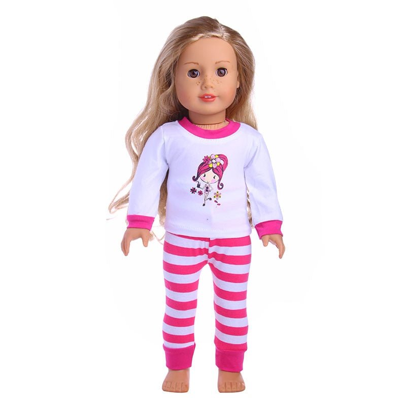 13 Styles Pajamas, Nightgown and Sleepwear Fit | 18 Inch American & 43CM Baby Doll Clothes Accessories image 10