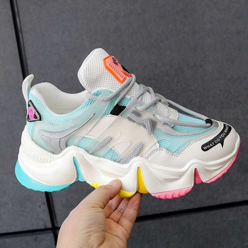 Women Vulcanize Breathable Rainbow Color Fashion Casual Sneakers image 8