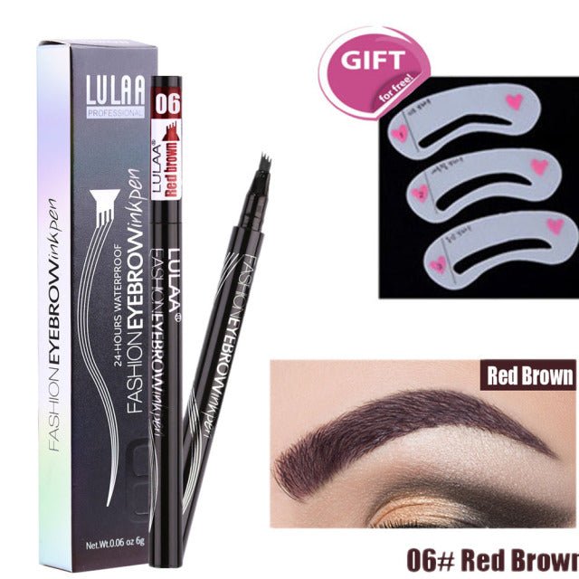5-Color Four-Pronged Eyebrow Pencil Eyebrow Brush Split Liquid Waterproof Long-Lasting Eyebrows Enhancer Pencil Eyebrow Shadow image 27