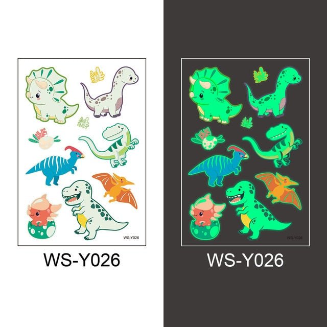 Luminous Temporary Fake Tattoos Glow Paste Mermaid Tattoo Stickers for Children Body Art - NO.6 image