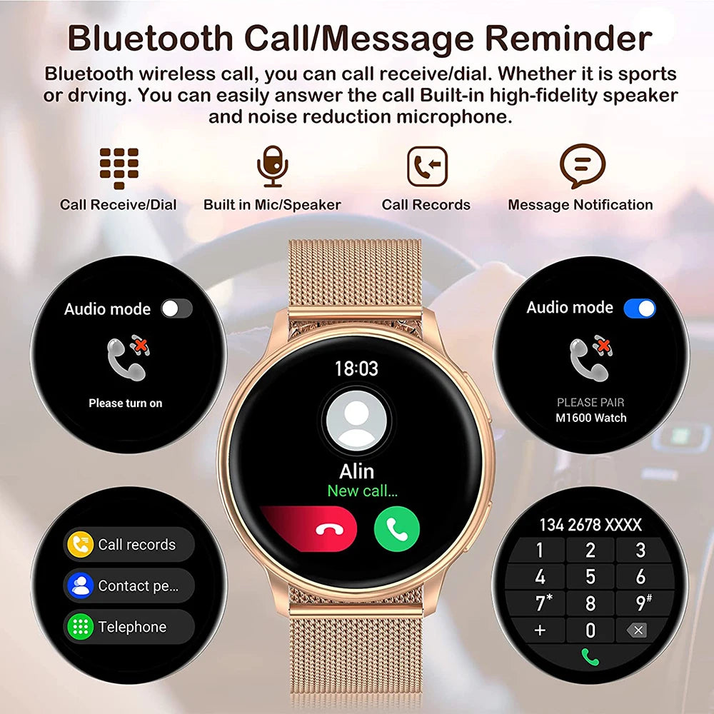 IP68 Bluetooth Call Smart Watch | Women Custom Dial Watches | Men Sport Fitness Tracker Heart Rate Smartwatch For Android IOS image 16