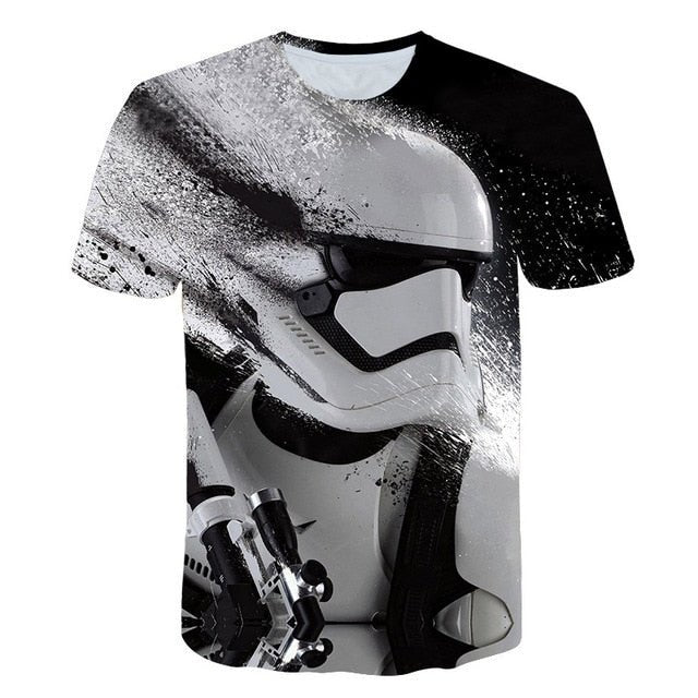 New Novelty 3D Printed Kids Compression Tee-shirt image 45