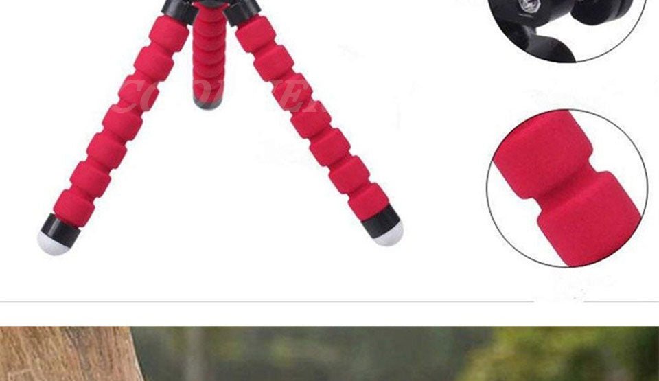 Flexible Sponge Octopus Tripod Phone Holder Camera Stand With Bluetooth Remote Shutter image 14