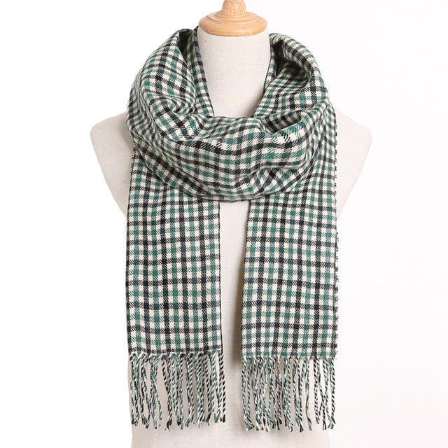 VIANOSI Plaid Winter Scarf for Women | Warm Foulard Solid Scarves | Casual Cashmere Scarfs - 01, 190CM X 35CM image