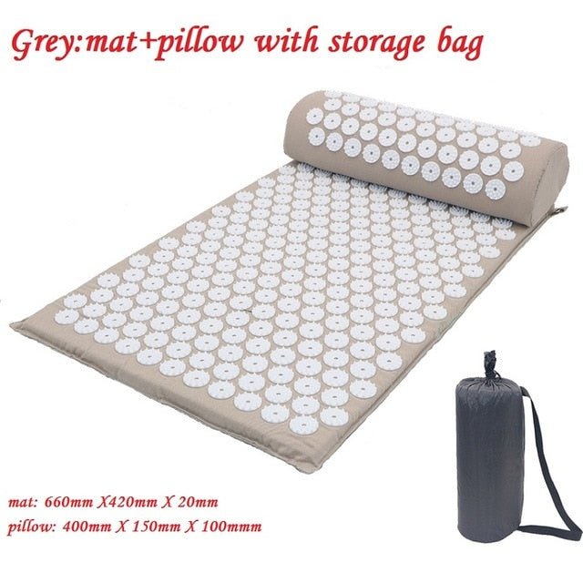 Acupressure Massage Yoga Mat with Pillow – Relaxation, Pain Relief, and Stress Reduction Set image 14