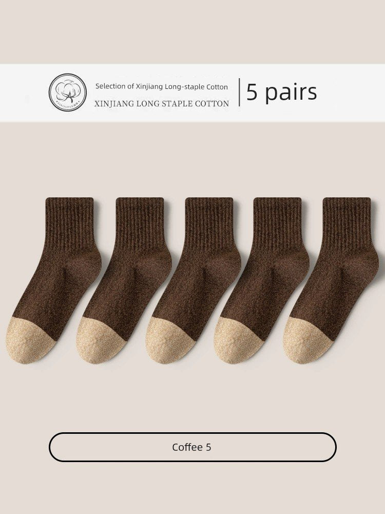 Socks Men's Pure Cotton Sweat Absorbing Breathable Spring, Autumn and Winter Socks image 12