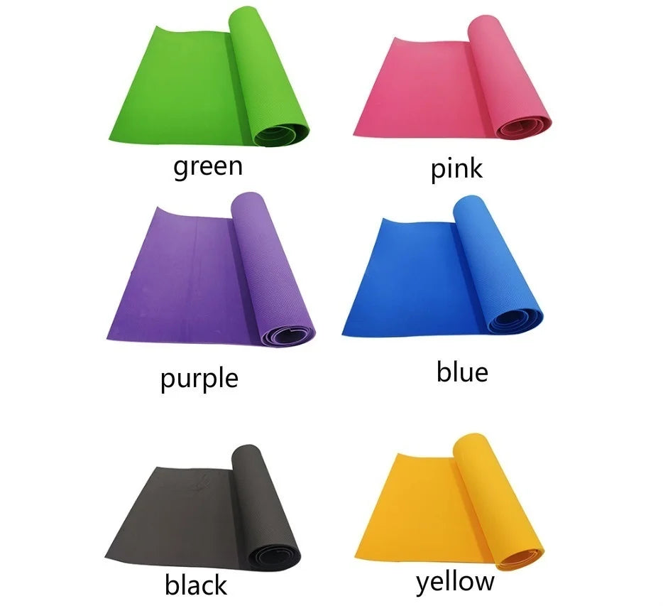 Durable Non-Slip Yoga Mat 4MM Thick, 173cm x 61cm ‚Äì Ideal for Fitness, Pilates, and Workout with Bandage image 7