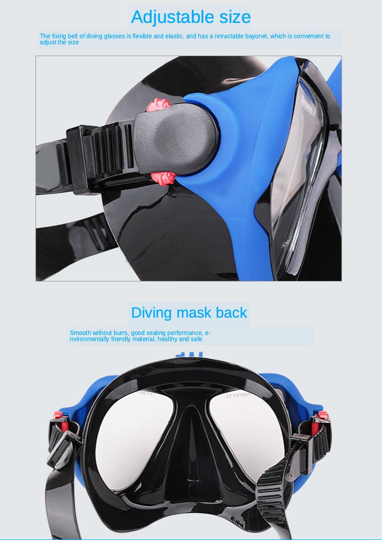 Diving Snorkeling Anti-fog swimming Goggles Camera Tube Mask Set image 23