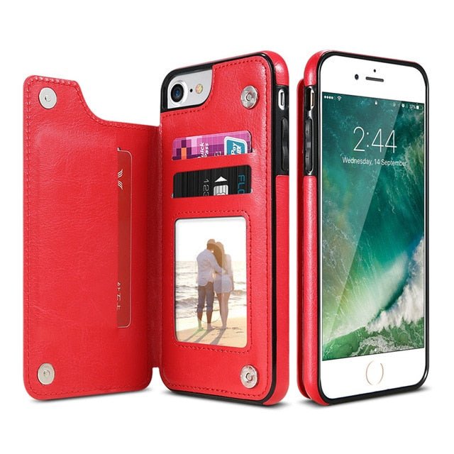 Apple iPhone Leather Phone Case with Cardholder image 2