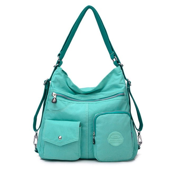 Waterproof Women Designer Handbag - Emerald green, 34cm x 11cm x 33cm image