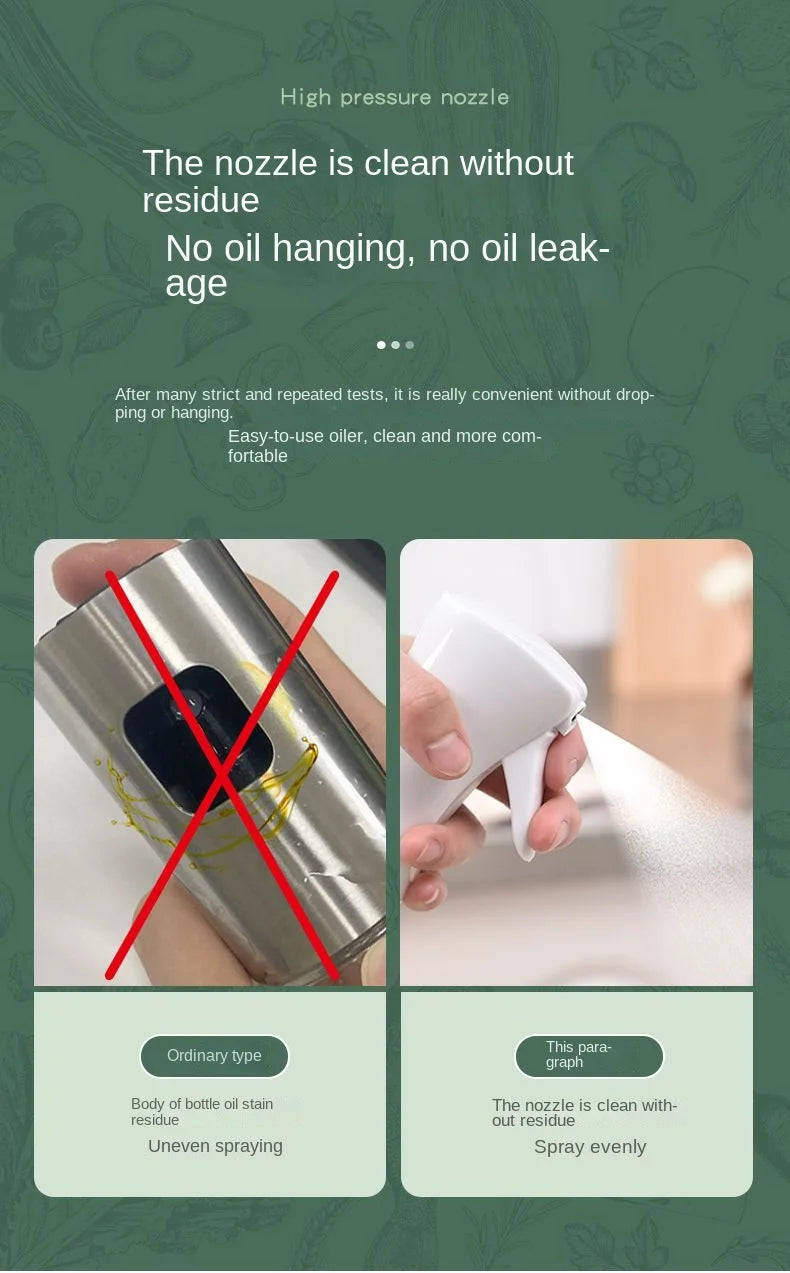 Oil Spray Bottle ‚Äì 200/300/500 ML Edible Olive Oil Spray Pot for Kitchen, Air Fryer, and Household Use image 22