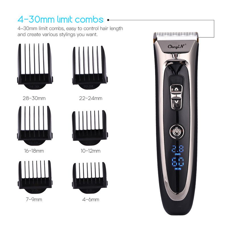 Professional Digital Rechargeable Cordless Hair Clipper and Trimmer image 9