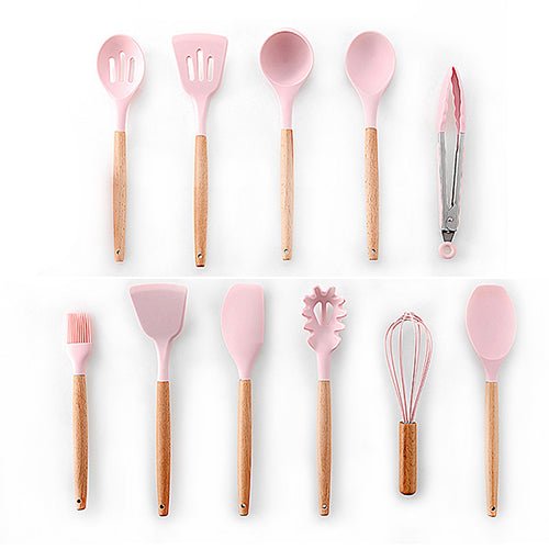 Heat Resistant Non-Stick Silicone Kitchenware Cooking Utensils Set With Storage Box Tools image 23