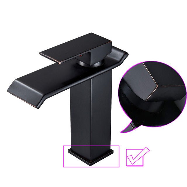 Deck Mount Waterfall Bathroom Faucet Vanity Vessel Sink Mixer Tap Cold Hot Water Tap image 32