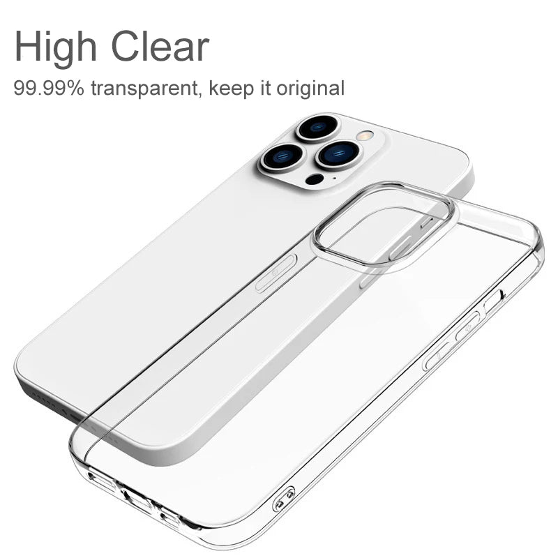 Ultra-Thin Clear Silicone Case for iPhone 15/14/13/12/11 Pro & More ‚Äì Slim Back Cover image 4