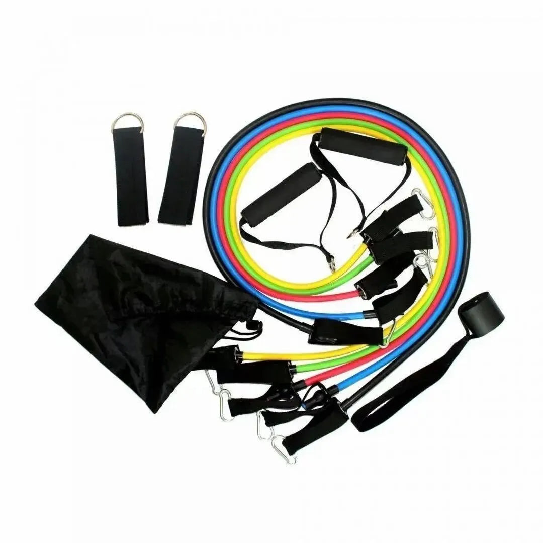 11pcs TPE Elastic Resistance Fitness Band Pull Set image 0