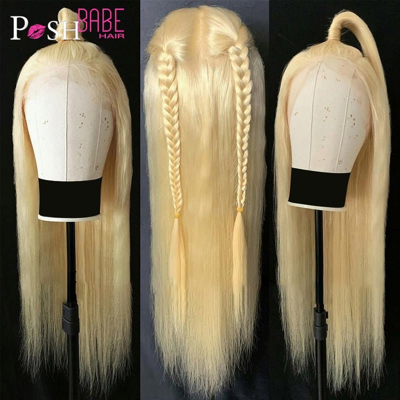 Honey Blonde Color Remy Brazilian Straight Lace Front Human Hair image 8