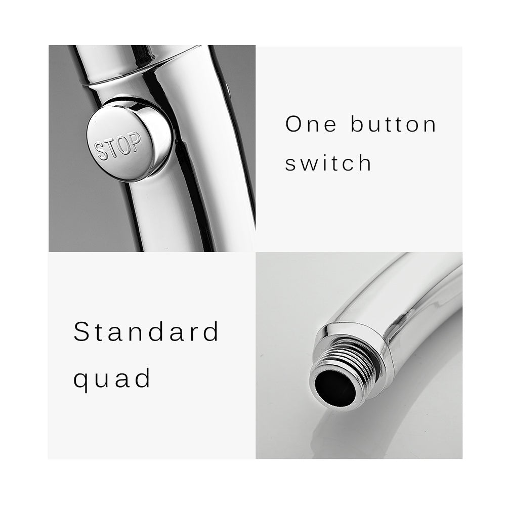 360 Degrees Water Saving Rotating Adjustable Shower Head with Stop Button image 3