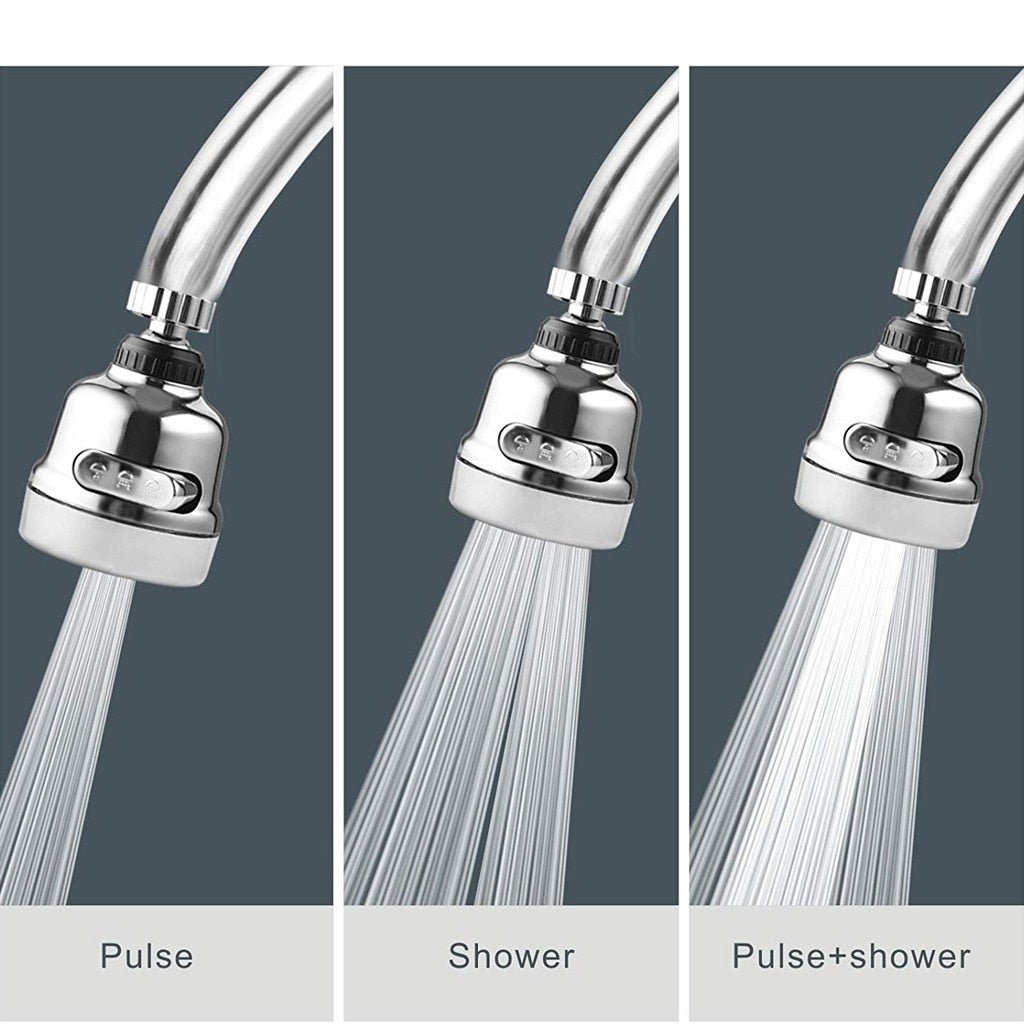 Rotatable Anti-splash Tap Booster Faucet Sprayer Shower Head image 2
