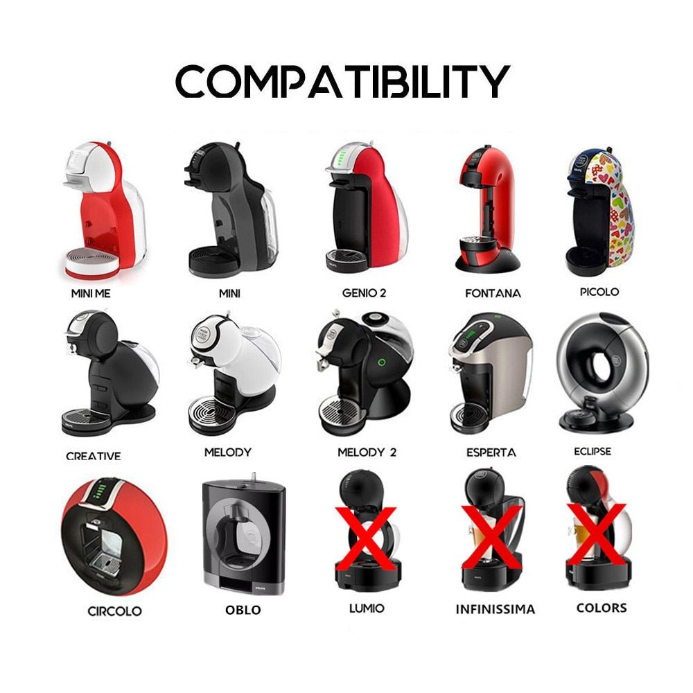 icafilas Reusable Dolce Gusto Capsule Silicone Cover Dolci Gusto Coffee Machine Refillable STAINLESS STEEL Plastic Coffee Pod image 19