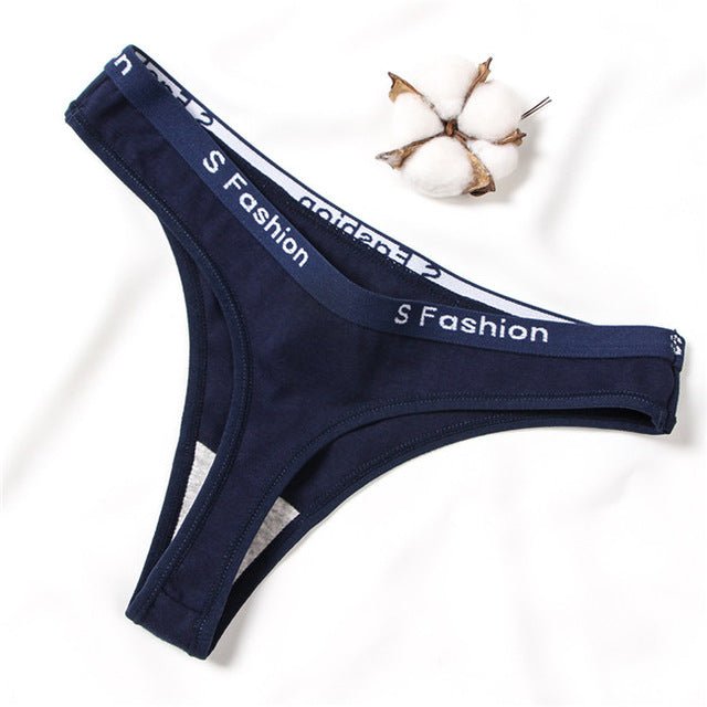 Women Cotton Lingerie Panties - Navy, XL image