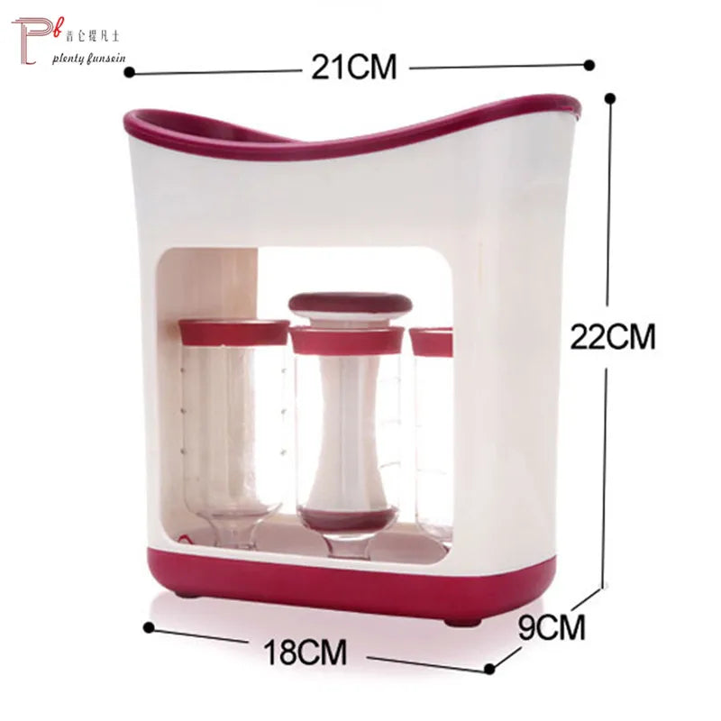 Baby Food Squeeze Station Set | Easy Fruit Puree Maker & Storage Organizer for Kids image 19