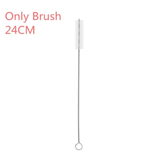 Colorful Reusable Stainless Steel Drinking Straw With Cleaning Brush image 5