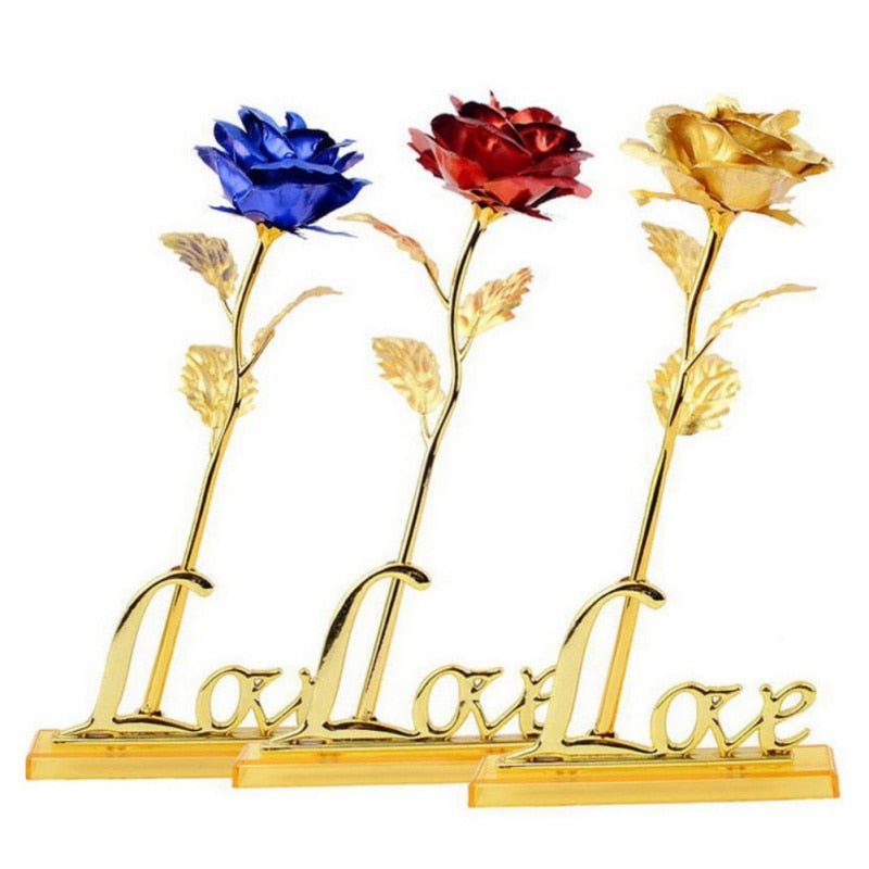 24K Foil Plated Golden Rose image 48