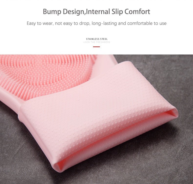 2PCS Multifunction Silicone Dishwashing Cleaning Gloves image 14