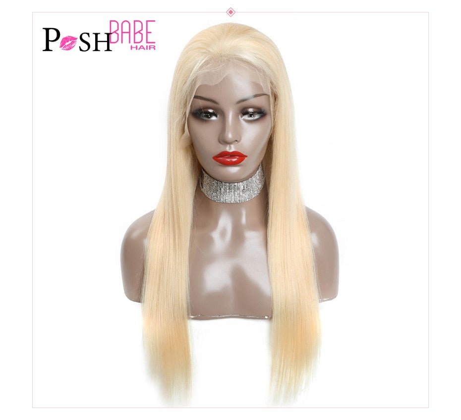 Honey Blonde Color Remy Brazilian Straight Lace Front Human Hair image 28
