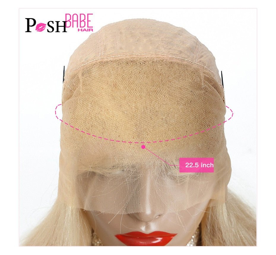 Honey Blonde Color Remy Brazilian Straight Lace Front Human Hair image 12