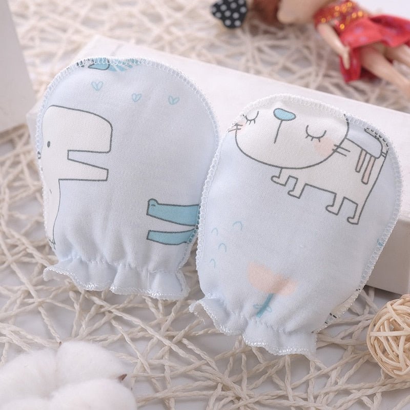 100% Cotton Baby Anti Scratching Newborn Mittens Gloves image 9