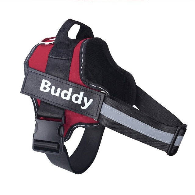 Breathable and Adjustable Reflective Dog Harness - red, XXL image