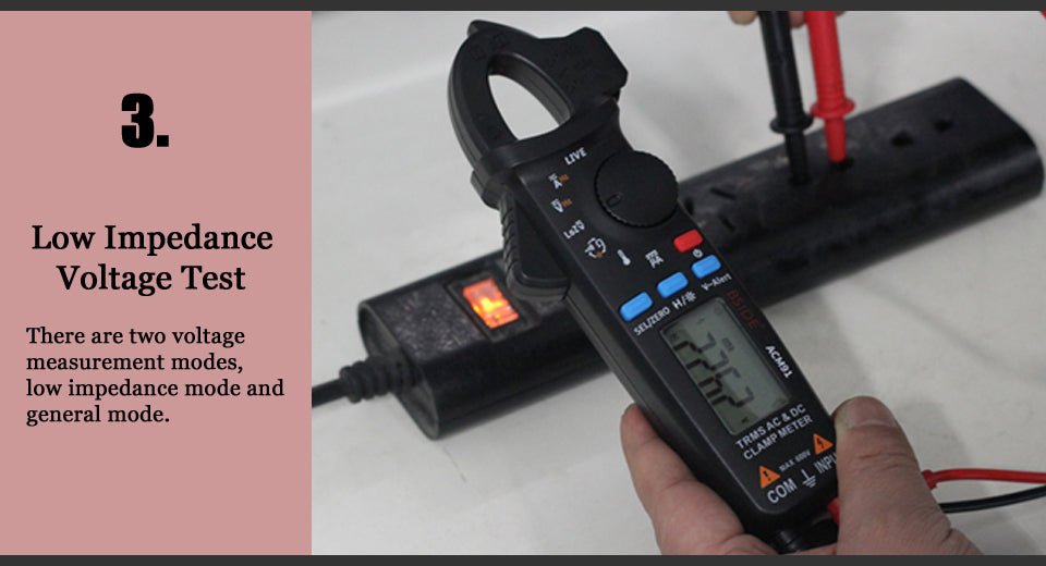 High-Precision Digital Clamp Meter – T-RMS Multimeter for DC/AC, Voltage, Temp, and More image 5