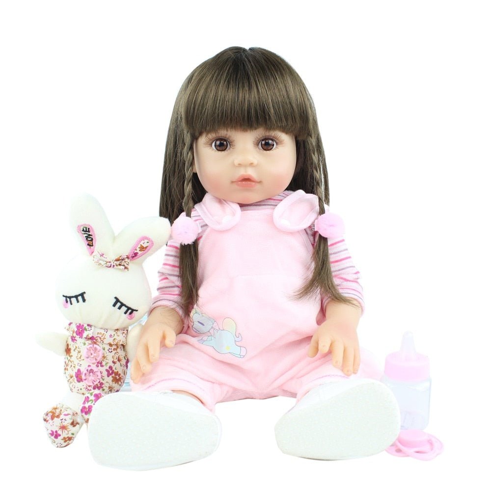 48CM Full Silicone Reborn Lifelike Super Toddler Baby Kid Toy Doll image 33